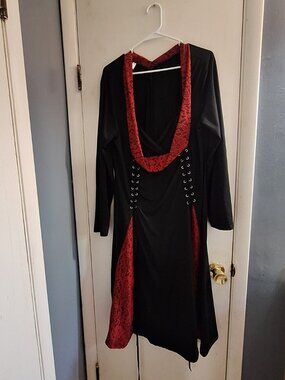 rose gal dress black and red 2x